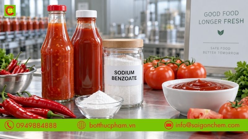 E211 gi&uacute;p hạn chế nấm mốc trong tương ớt v&agrave; tương c&agrave;