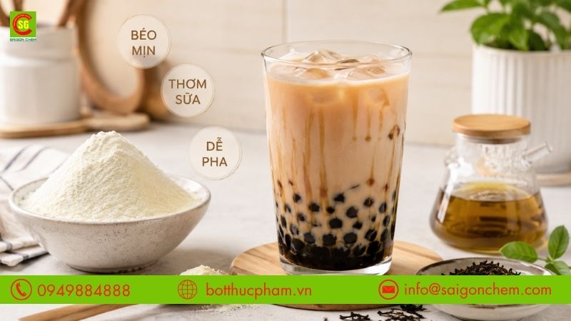 Lợi &iacute;ch khi d&ugrave;ng bột sữa b&eacute;o nguy&ecirc;n kem pha tr&agrave; sữa