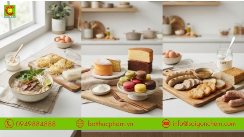 Ứng dụng của bột l&ograve;ng trắng trứng