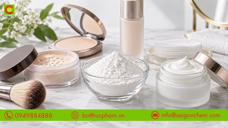 Ứng dụng tinh bột biến t&iacute;nh trong phấn phủ, kem dưỡng v&agrave; c&aacute;c sản phẩm kiểm so&aacute;t dầu nhờn