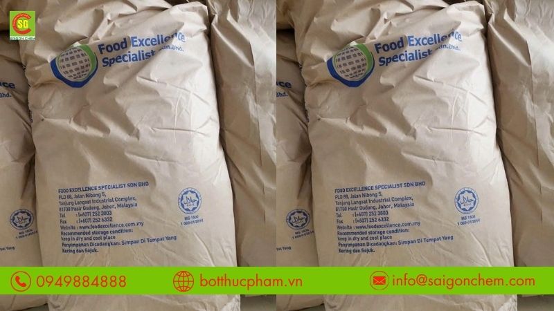 Bột béo được ứng dụng phổ biến trong đồ uống, bánh kẹo và nhiều sản phẩm chế biến.