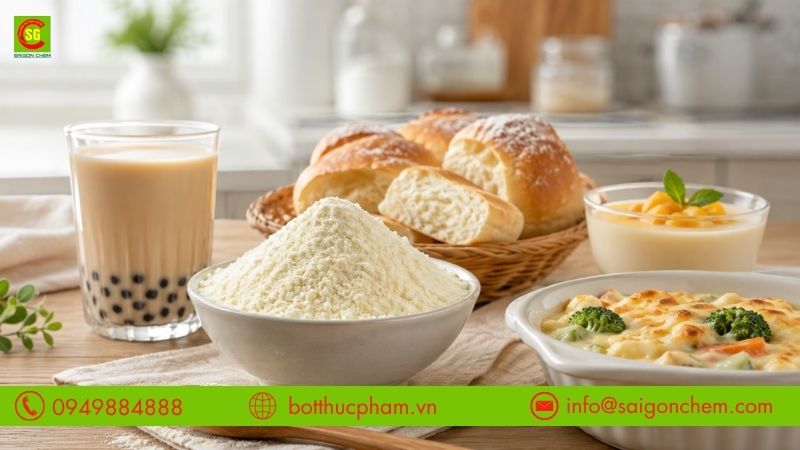 Ứng dụng bột sữa b&eacute;o nguy&ecirc;n kem trong thực phẩm