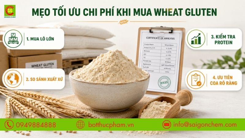 Mẹo tối ưu chi ph&iacute; khi mua Wheat Gluten