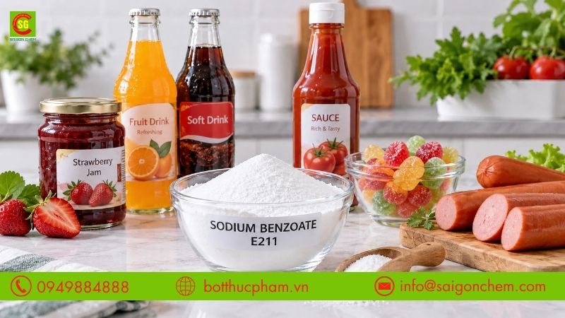 Ứng dụng Sodium Benzoate H&agrave; Lan trong bảo quản thực phẩm