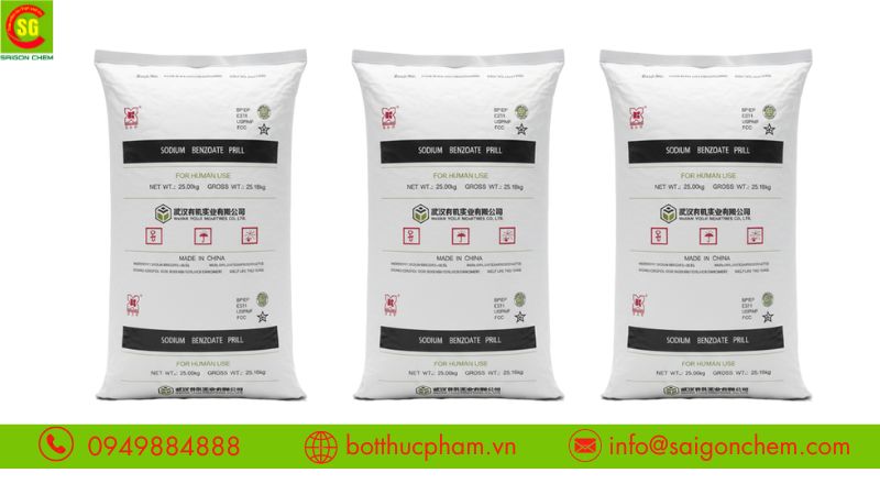 Giới thiệu chất bảo quản Sodium Benzoate xuất xứ Trung Quốc