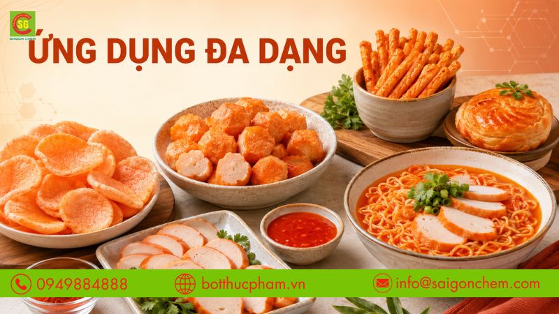 M&agrave;u gạch t&ocirc;m được ứng dụng rộng r&atilde;i trong nhiều m&oacute;n ăn v&agrave; thực phẩm. 