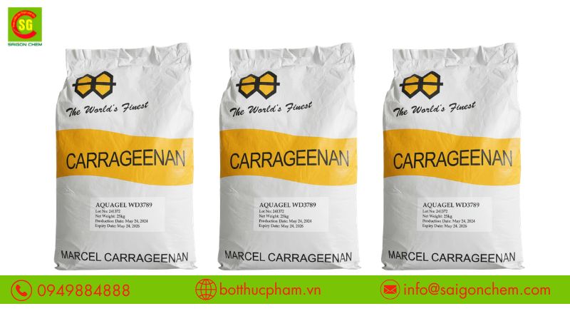 Carrageenan gi&uacute;p tăng độ dai, chống t&aacute;ch nước hiệu quả