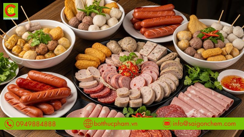 Ứng dụng phụ gia tạo gi&ograve;n dai trong nhiều ng&agrave;nh thực phẩm