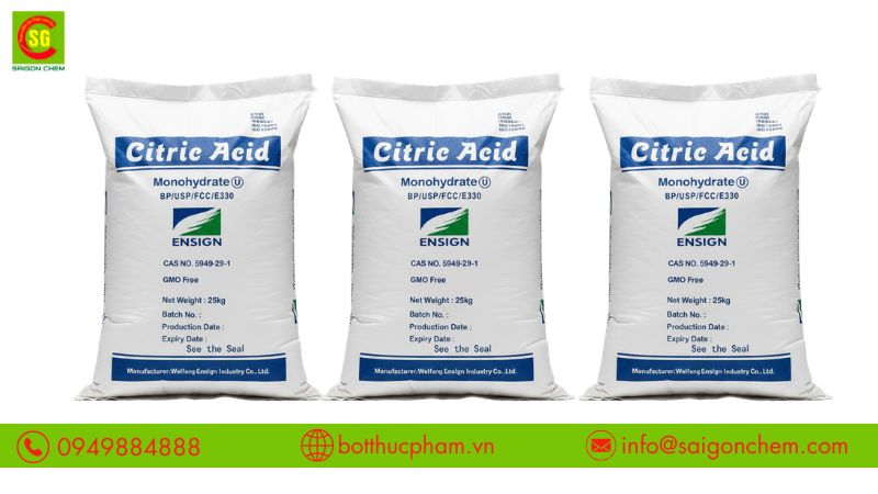 Acid citric tạo vị chua tự nhi&ecirc;n từ tr&aacute;i c&acirc;y
