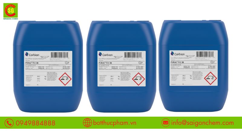 Acid lactic d&ugrave;ng trong thực phẩm l&ecirc;n men, chua nhẹ