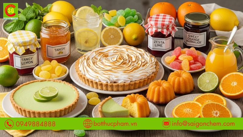 Ứng dụng phụ gia tạo chua trong nước uống, b&aacute;nh kẹo