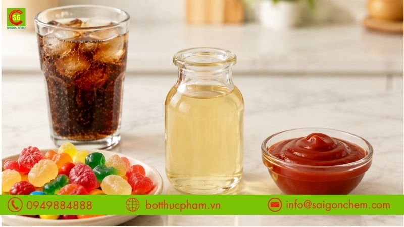 Đường HFCS được ứng dụng trong nhiều thực phẩm