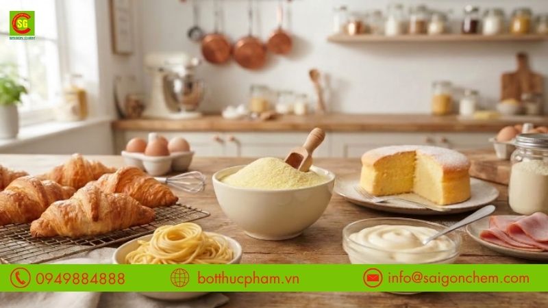 Ứng dụng bột nguy&ecirc;n trứng trong thực phẩm