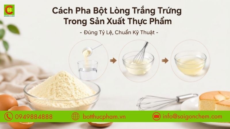 Cách pha bột lòng trắng trứng chuẩn tỷ lệ