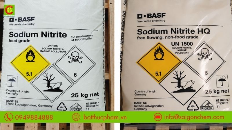 Ph&acirc;n biệt Sodium Nitrite food grade v&agrave; Sodium Nitrite c&ocirc;ng nghiệp