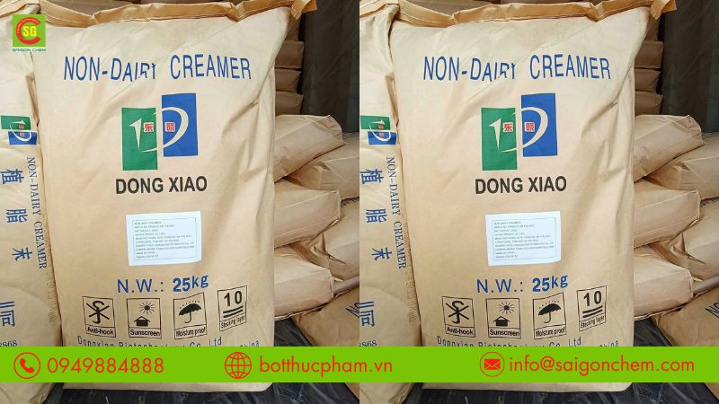 Bột béo thực vật Trung Quốc thuộc nhóm Non Dairy Creamer, có độ tan tốt và vị béo dịu.