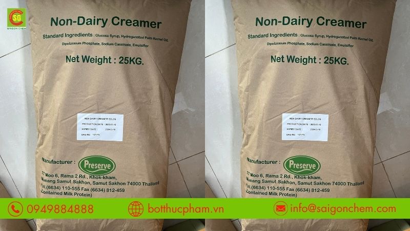 Bột b&eacute;o thực vật Non Dairy Creamer xuất xứ Th&aacute;i Lan