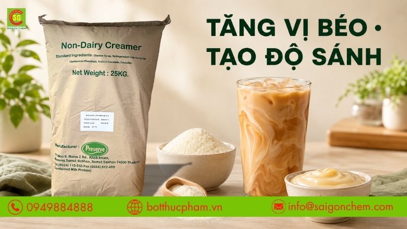Nguy&ecirc;n liệu gi&uacute;p tăng vị b&eacute;o, tạo độ s&aacute;nh v&agrave; cải thiện kết cấu th&agrave;nh phẩm.