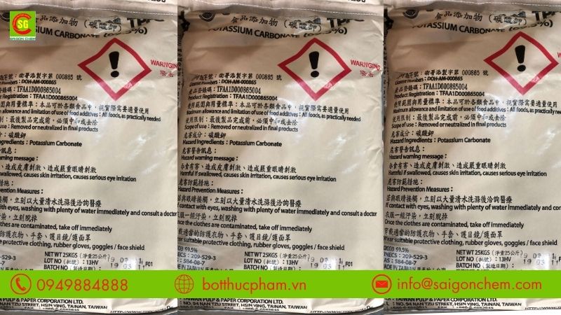 Kali Carbonate Đ&agrave;i Loan