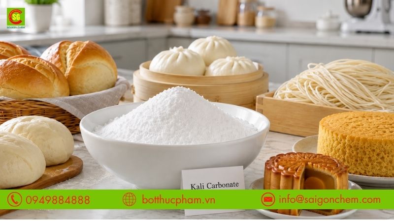 Ứng dụng chất tạo xốp K2CO3 trong thực phẩm