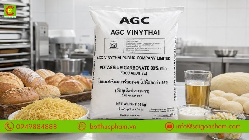 Ứng dụng K2CO3 trong thực phẩm