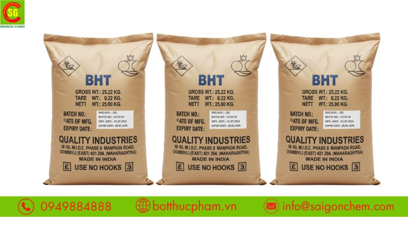 Chất chống oxy hóa dầu BHT xuất xứ Ấn Độ
