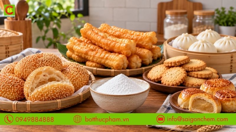 Ứng dụng bột khai trong các loại bánh