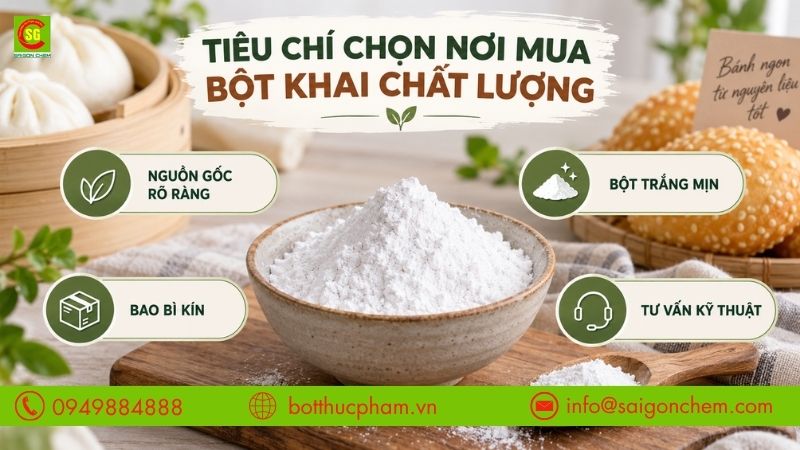 C&aacute;c ti&ecirc;u ch&iacute; lựa chọn nh&agrave; cung cấp bột khai chất lượng