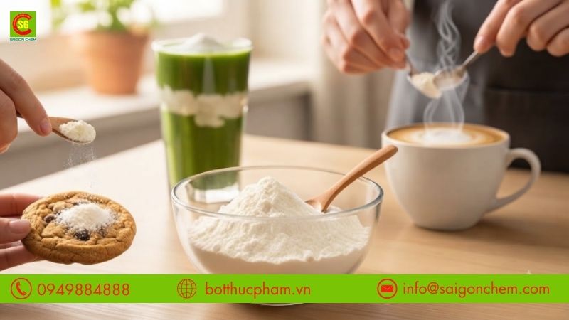Vai tr&ograve; của bột sữa gầy trong gian bếp