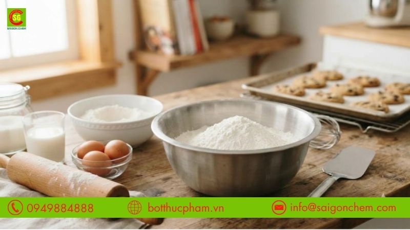 Ứng dụng bột sữa gầy l&agrave;m b&aacute;nh