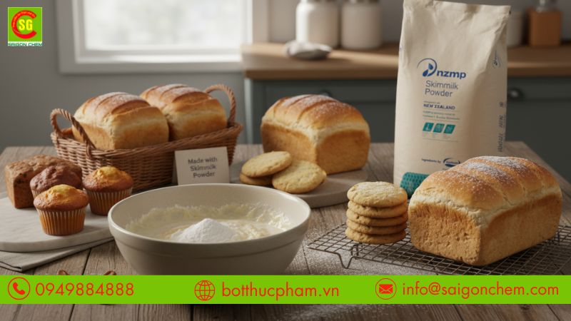 C&ocirc;ng dụng của sữa b&eacute;o t&aacute;ch kem NZMP l&agrave;m b&aacute;nh nướng