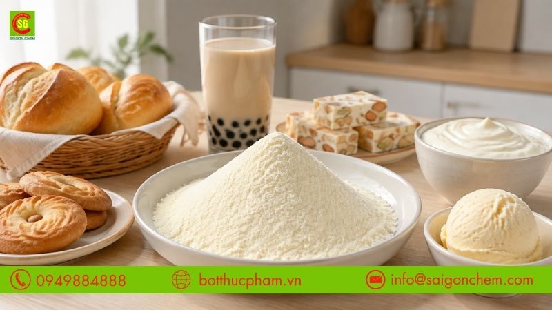 Ứng dụng bột sữa b&eacute;o nguy&ecirc;n kem trong ẩm thực 