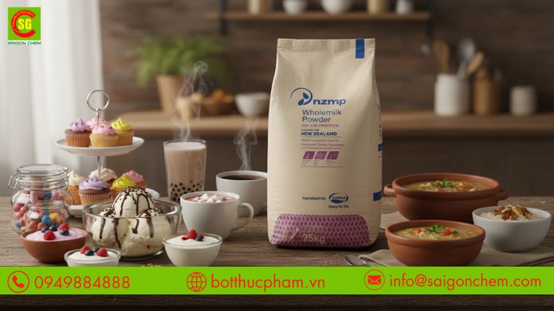 ỨNG DỤNG NỔI BẬT CỦA BỘT SỮA NGUYÊN KEM NHẬP KHẨU