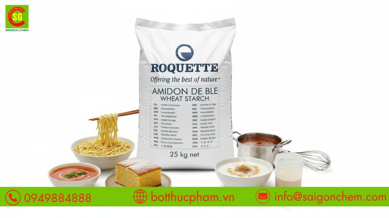 Tinh bột l&uacute;a m&igrave; gi&uacute;p tạo độ dai v&agrave; độ đ&agrave;n hồi tự nhi&ecirc;n cho sản phẩm m&igrave;