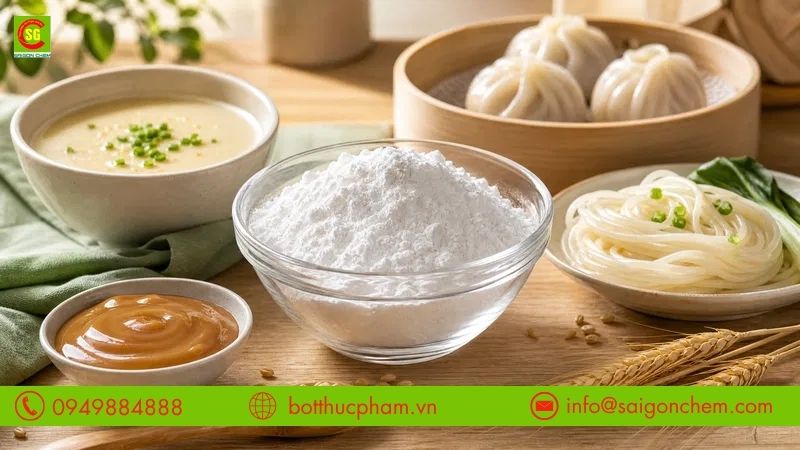 C&ocirc;ng dụng của Wheat Starch trong thực phẩm