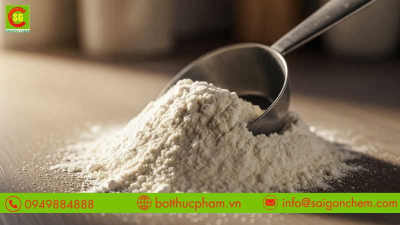 Wheat starch tương th&iacute;ch tốt với chất b&eacute;o, protein, đường
