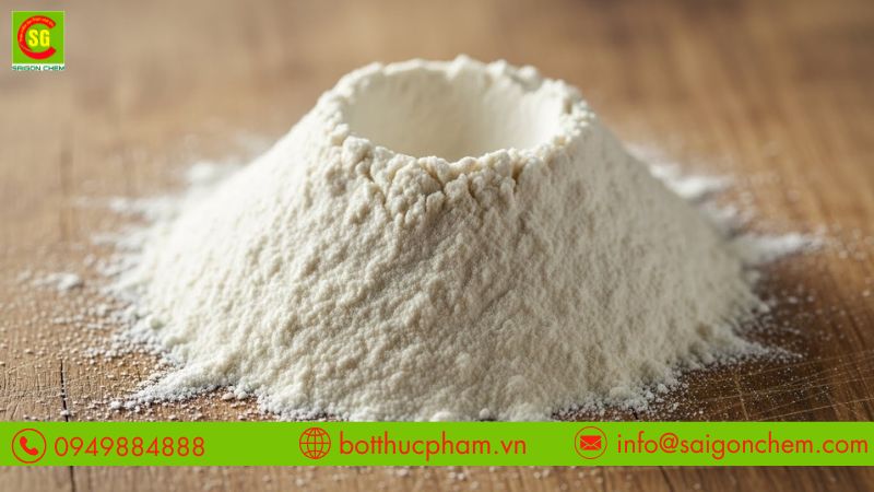 Wheat starch được sử dụng như chất tạo cấu tr&uacute;c, chất l&agrave;m d&agrave;y, chất ổn định