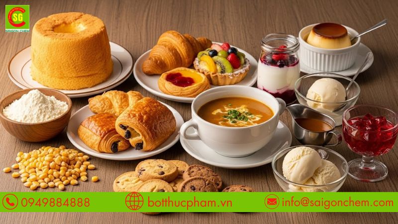 Tinh bột bắp gi&uacute;p hỗn hợp đồng nhất
