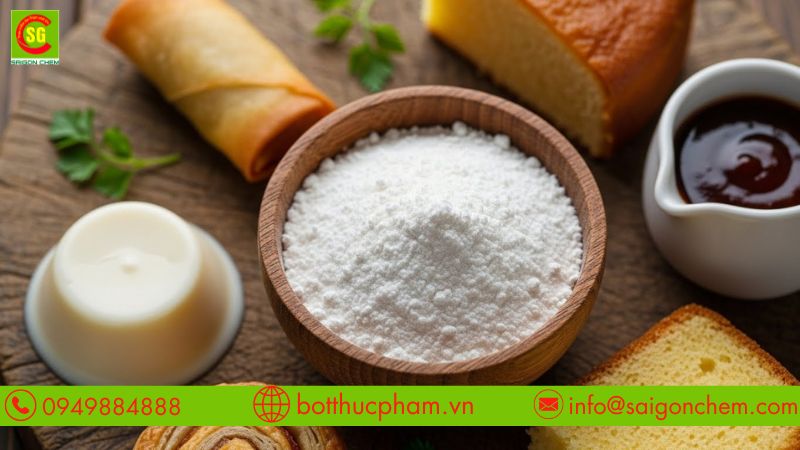 Sử dụng nổi bật trong c&aacute;c m&oacute;n s&uacute;p, sốt, pudding