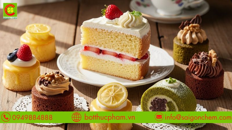 Bột kem b&eacute;o thực vật d&ugrave;ng trong b&aacute;nh ngọt