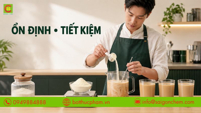 Hiểu đ&uacute;ng c&ocirc;ng dụng gi&uacute;p pha chế ổn định hương vị, độ s&aacute;nh v&agrave; hạn chế l&atilde;ng ph&iacute; nguy&ecirc;n liệu.