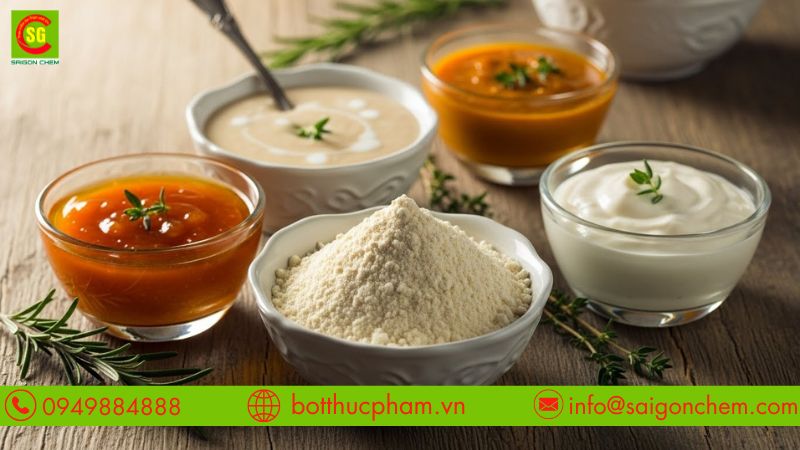 Ứng dụng bột béo thực vật trong nước sốt kem