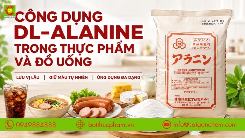 Công Dụng DL-Alanine Trong Thực Phẩm Và Đồ Uống Hiện Nay