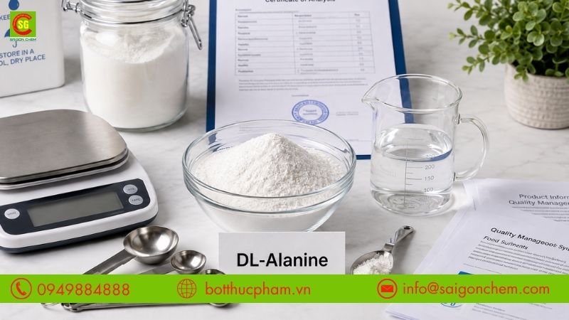 Lưu &yacute; khi sử dụng DL-Alanine trong thực phẩm