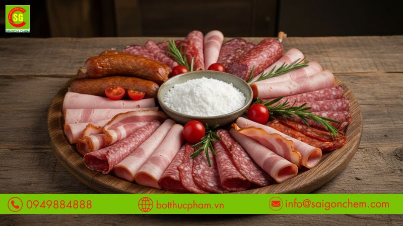 Sodium Nitrite bảo quản thịt và tạo màu hồng đặc trưng