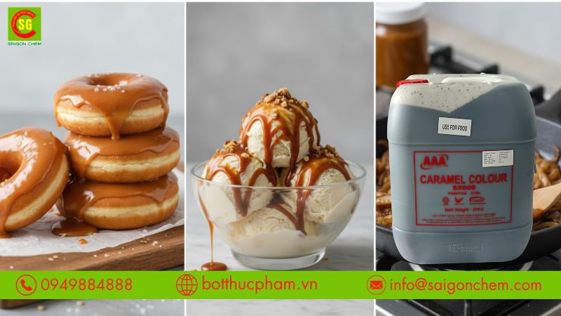 M&agrave;u caramel E150 tạo sắc n&acirc;u tự nhi&ecirc;n cho thực phẩm