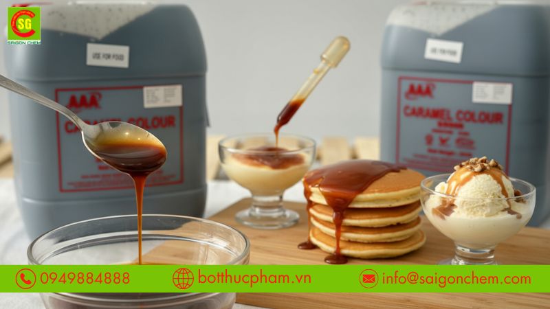 M&agrave;u caramel gi&uacute;p tăng cảm quan v&agrave; ổn định m&agrave;u sắc sản phẩm