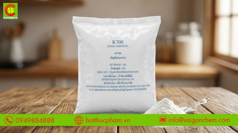 K700 gi&uacute;p tăng độ dai, giữ nước v&agrave; ổn định chất lượng
