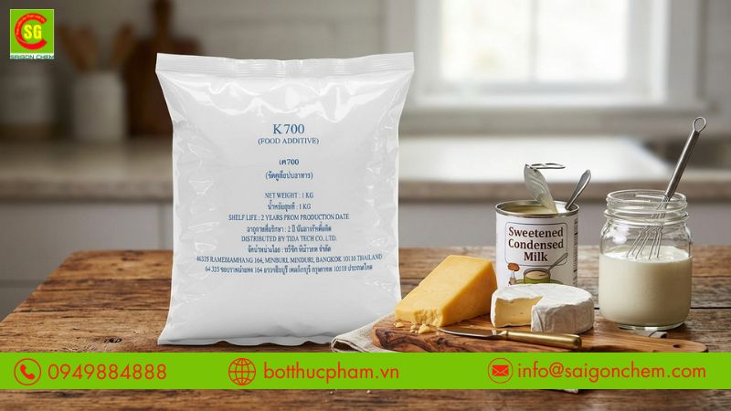 Hỗ trợ ổn định cấu tr&uacute;c sản phẩm sữa 