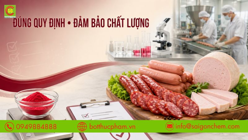 Sử dụng đúng quy định để đảm bảo an toàn và chất lượng sản phẩm.